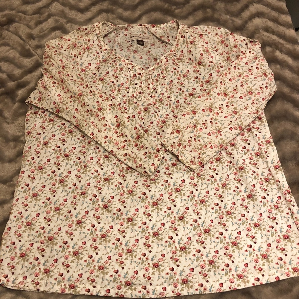 NWT Bit & Bridle Floral Peasant Blouse 2X